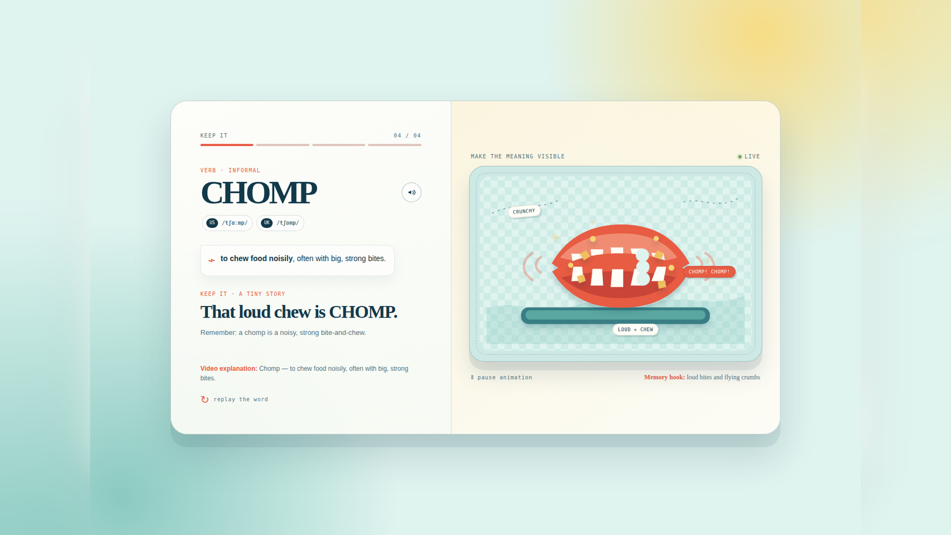 CHOMP — Visual Word Explainer